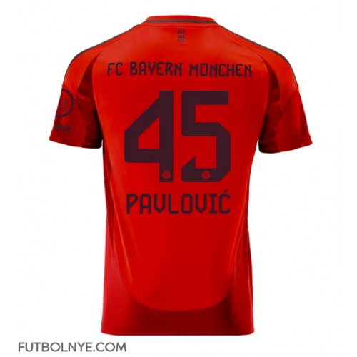 Camiseta Bayern Munich Aleksandar Pavlovic #45 Primera Equipación 2024-25 manga corta